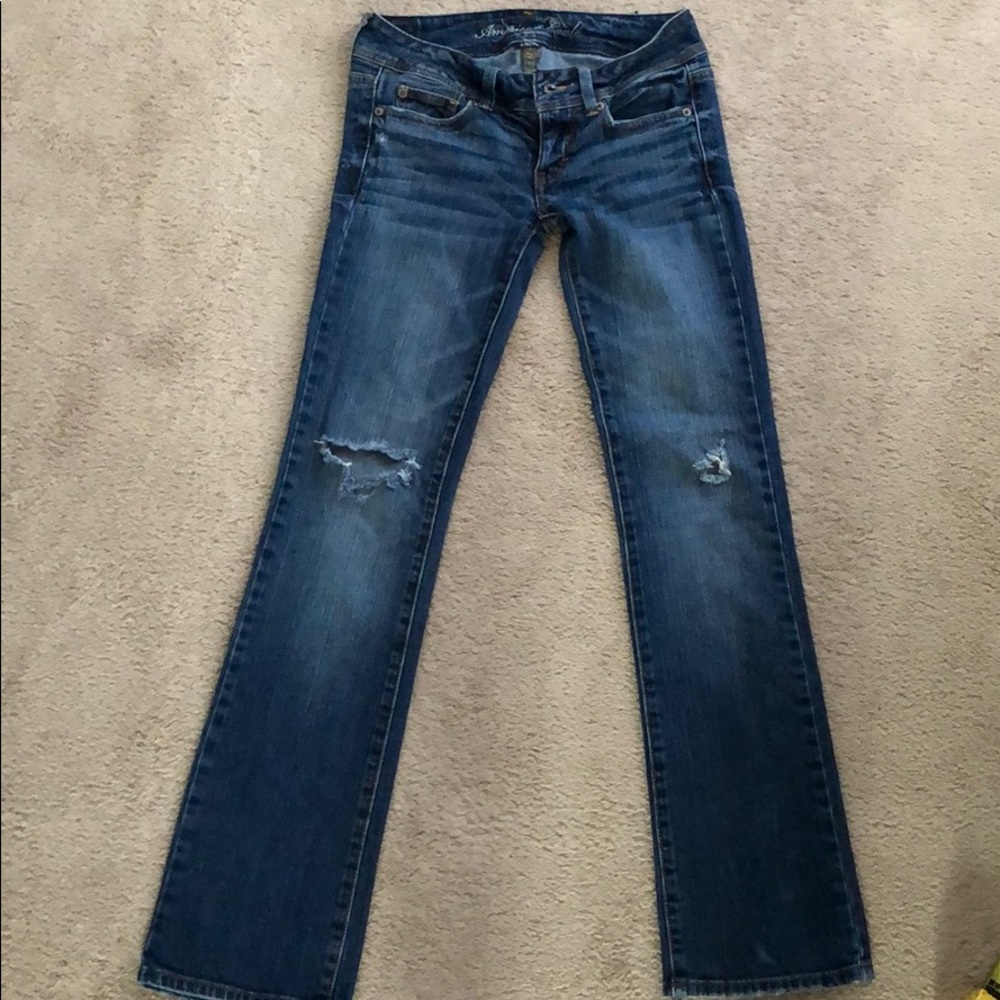 🌵AE  🦅 distressed slim boot jeans